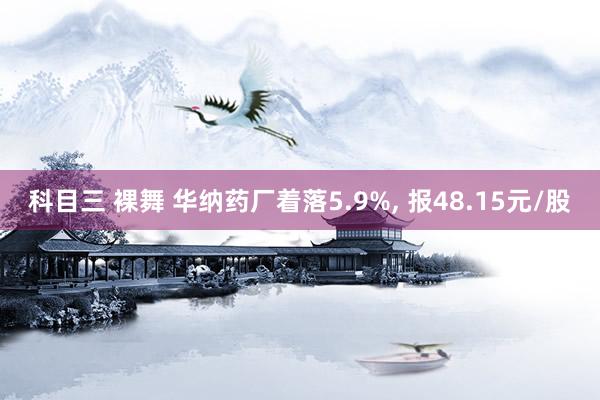 科目三 裸舞 华纳药厂着落5.9%， 报48.15元/股