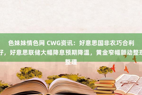 色妹妹情色网 CWG资讯：好意思国非农巧合利好，好意思联储大幅降息预期降温，黄金窄幅颤动整理