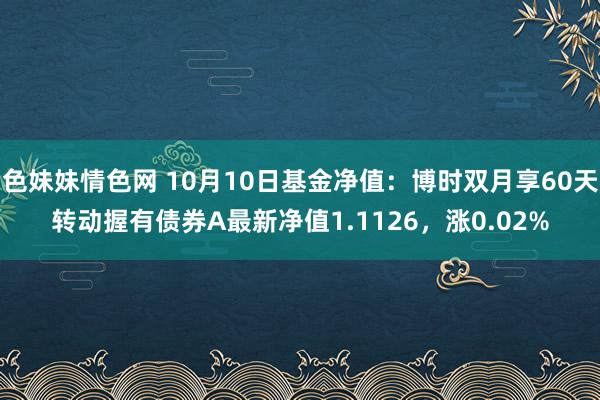 色妹妹情色网 10月10日基金净值：博时双月享60天转动握有债券A最新净值1.1126，涨0.02%