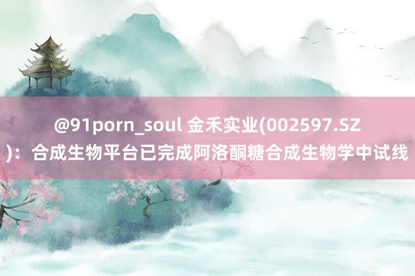 @91porn_soul 金禾实业(002597.SZ)：合成生物平台已完成阿洛酮糖合成生物学中试线