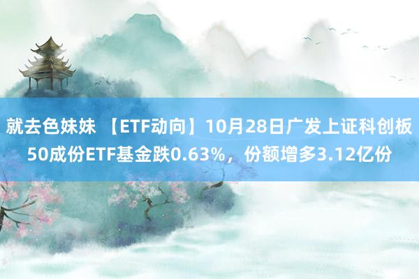 就去色妹妹 【ETF动向】10月28日广发上证科创板50成份ETF基金跌0.63%，份额增多3.12亿份