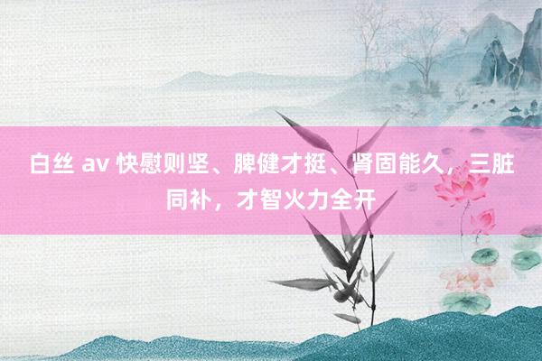 白丝 av 快慰则坚、脾健才挺、肾固能久，三脏同补，才智火力全开