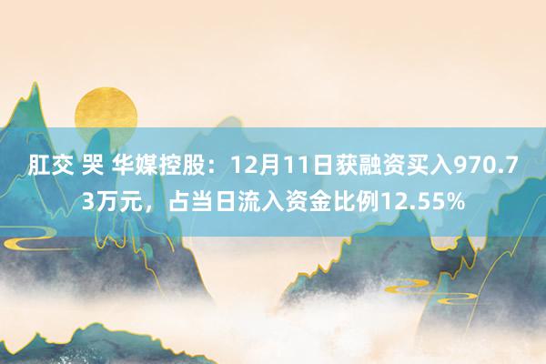 肛交 哭 华媒控股：12月11日获融资买入970.73万元，占当日流入资金比例12.55%