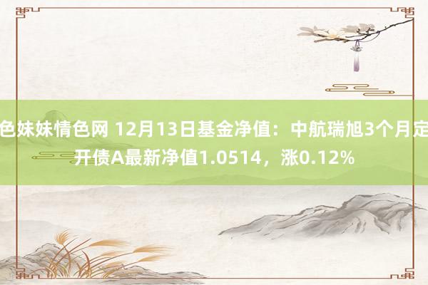 色妹妹情色网 12月13日基金净值：中航瑞旭3个月定开债A最新净值1.0514，涨0.12%