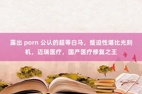 露出 porn 公认的超等白马，蹙迫性堪比光刻机，迈瑞医疗，国产医疗修复之王