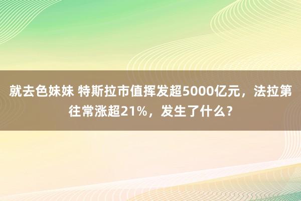 就去色妹妹 特斯拉市值挥发超5000亿元，法拉第往常涨超21%，发生了什么？