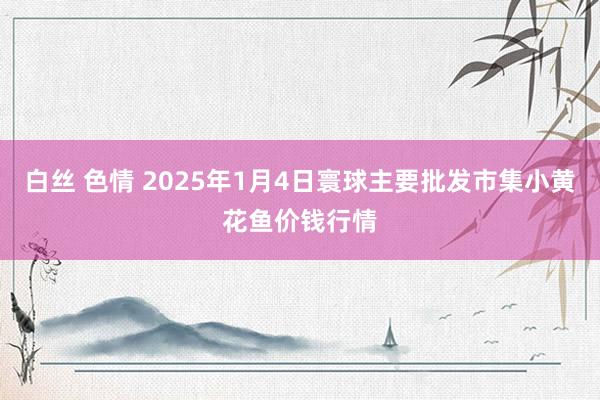 白丝 色情 2025年1月4日寰球主要批发市集小黄花鱼价钱行情