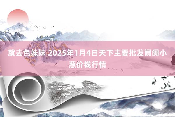 就去色妹妹 2025年1月4日天下主要批发阛阓小葱价钱行情